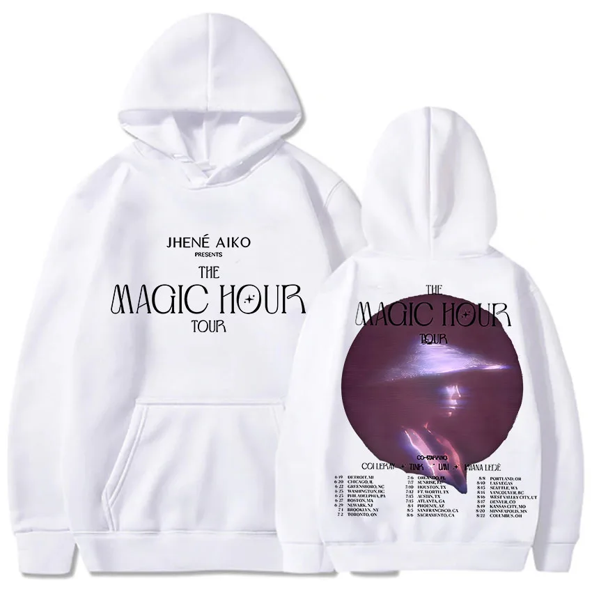 Jhene Aiko Hoodies Back Printing Hip Hop Fleece Sweatshirt Long Sleeve Grunge Hooded Clothing Moletom Comfortable Punk Pullovers