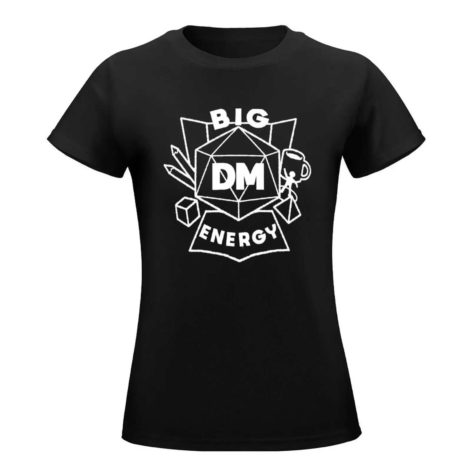 Big DM Energy - White T-Shirt quick-drying tees Female clothing cute clothes funny t shirts for Women