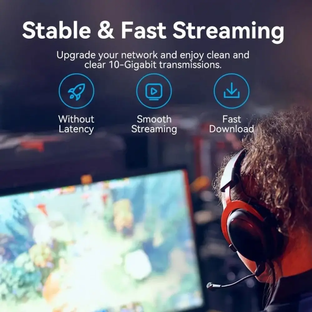 

Кабель Ethernet CAT6A с двойным угловым разъемом, вращающийся на 360°, тонкий, витая пара, RJ45