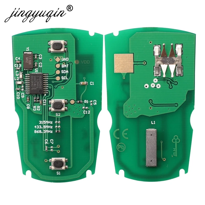 Mando a distancia jingyuqin 5 unids/lote para BMW CAS3 System 315MHz / 868Mhz FSK para X5 X6 Z4 1/3/5/7 Control de llave inteligente para vehículo