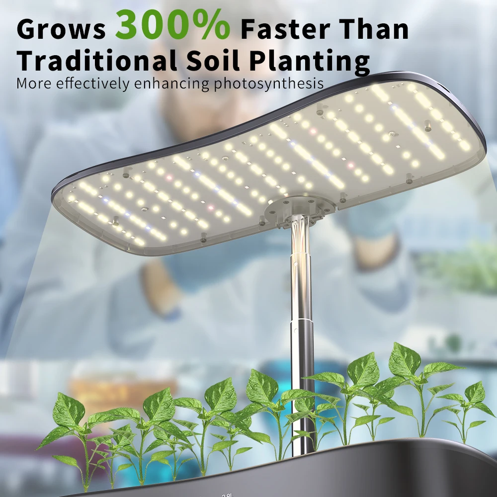 สวนในร่มHydroponics Growing Systemเต็มสเปกตรัมLED Plant Grow Lightสมาร์ทAutopotจับเวลาการเพาะปลูกGrowboxสําหรับHome