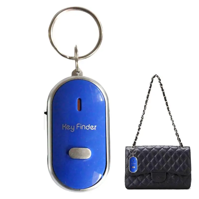 Wireless Mini Keychain Anti-Lost Whistle Sound Control Locator Remotely Alarm Trackers Tracking Device With LED Key Finder