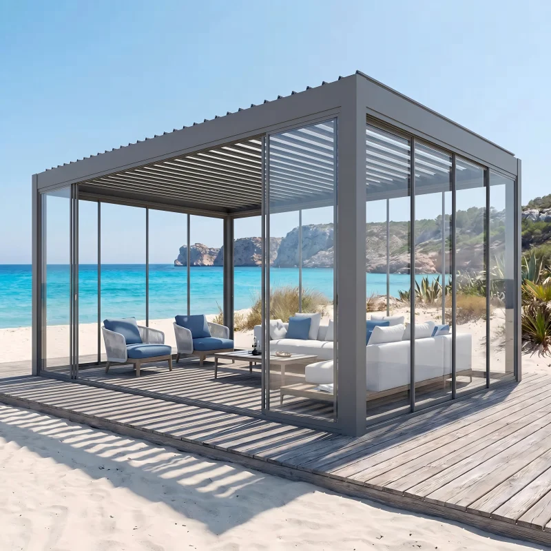 Customized Products Outdoor Aluminum Motorized Pergola with Quick Installation
