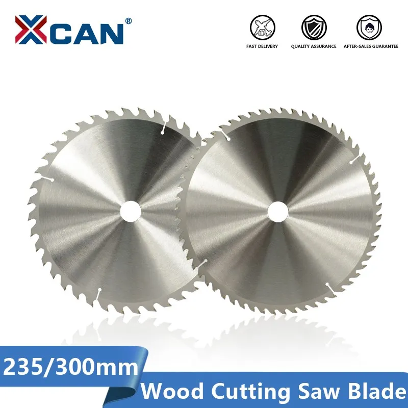 XCAN Gỗ Đĩa Cắt 235 300Mm Carbide Đầu Lưỡi Gỗ 24 40 48 60 Răng Cắt Hình Khuyên TCT Lưỡi Dao cho Cưa Gỗ Đĩa