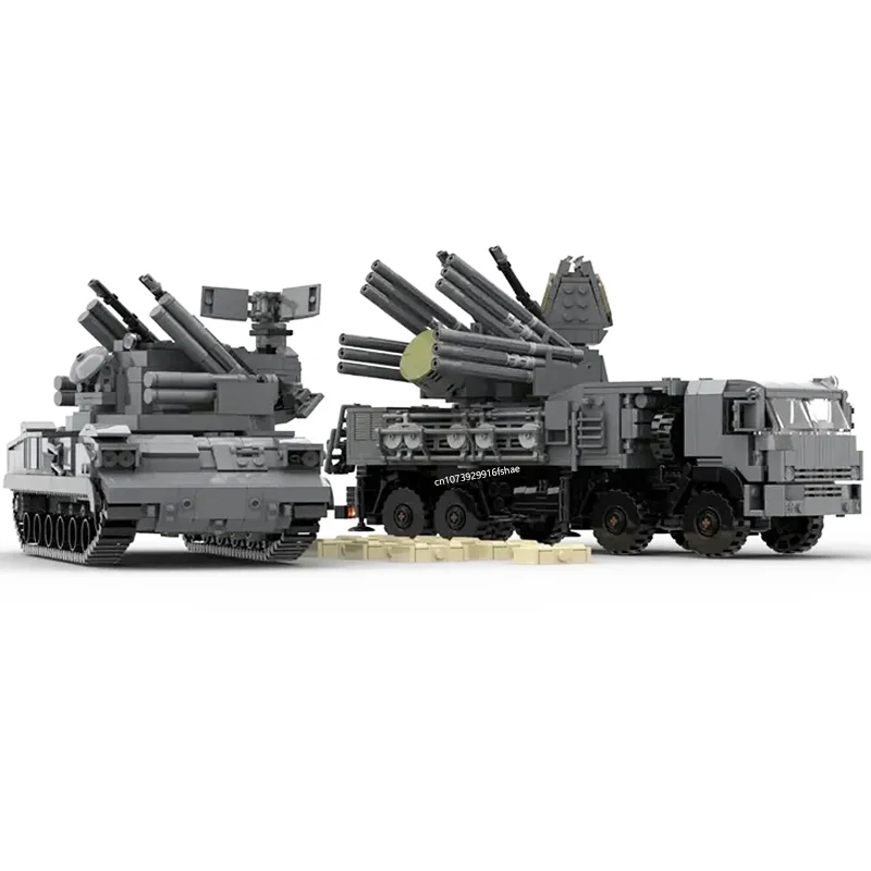 1845PCS WW2 Military MOC PANTSIR S2 SA-22 air defense system Model DIY creative ideas high-tech ChildToy Gift Armored Car Blocks