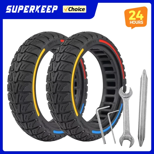 Rueda duradera de amortiguación de 8,5 pulgadas, neumático sólido de panal de 8,5x2-6,1 colorido para Xiaomi M365 PRO PRO2 lista 1S, neumático para patinete eléctrico