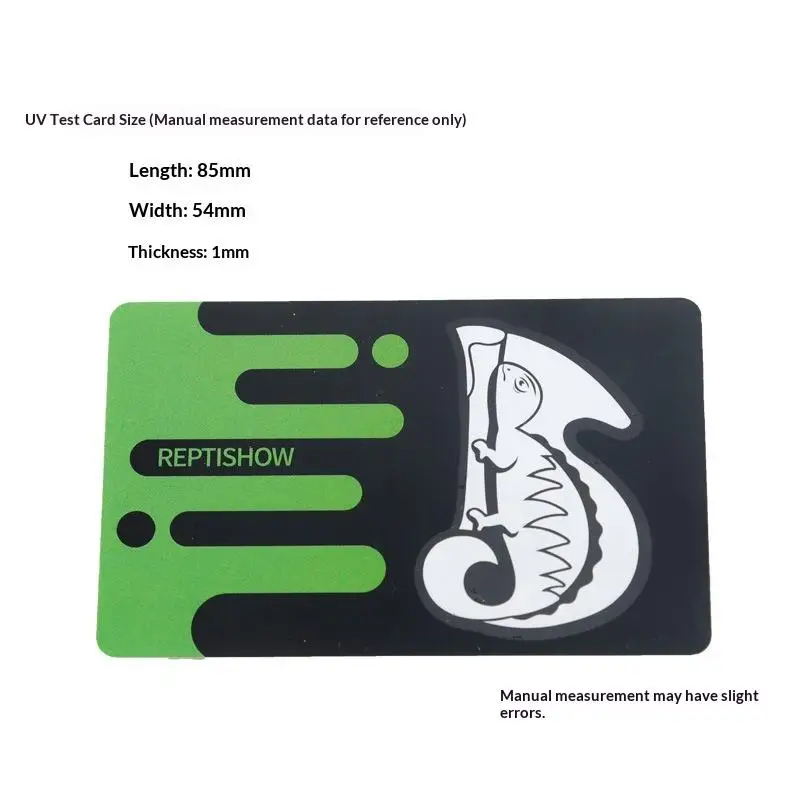 UVB Test Card Fast Response Reusable UV Level Tester Card for Reptile UVB Lamp Performance Check Pet Terrarium Supplies