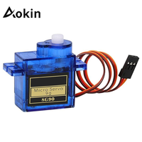 Aokin 5 Pcs SG90 Micro Servo Motor Mini Servo SG90 9g Servo Kit Compatible with RC Helicopter Airplane Car Boat Robot
