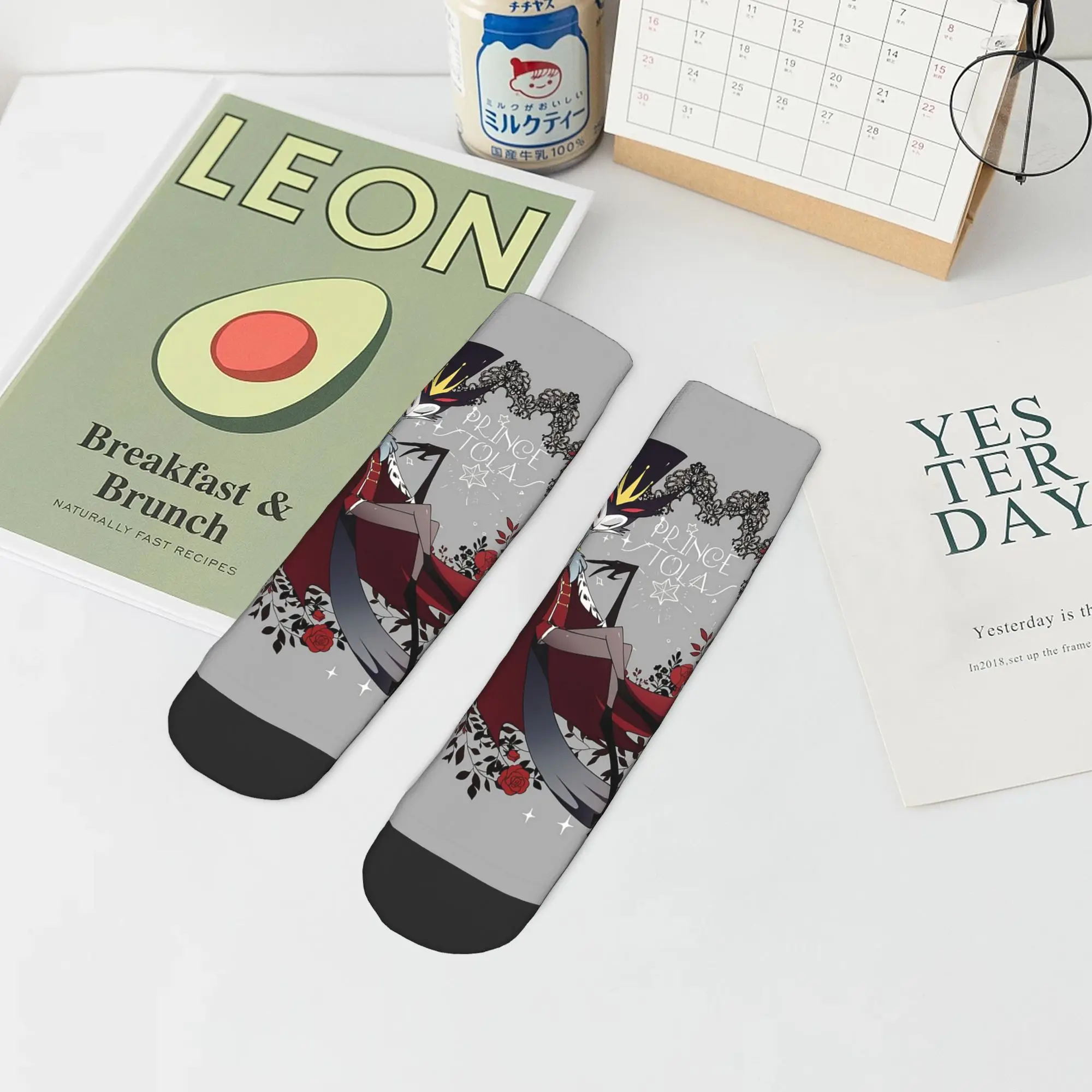 Loona Collage Helluva Boss Anime  Socks Harajuku Sweat Absorbing Stockings All Season Socks Accessories for Unisex