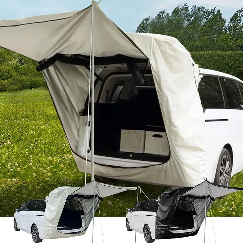 Car Tailgate Awning SUV Tail Tent Sun Protection Tailgate Awnings Rainproof Oxford Cloth Camping Shelters With Storage Bag For