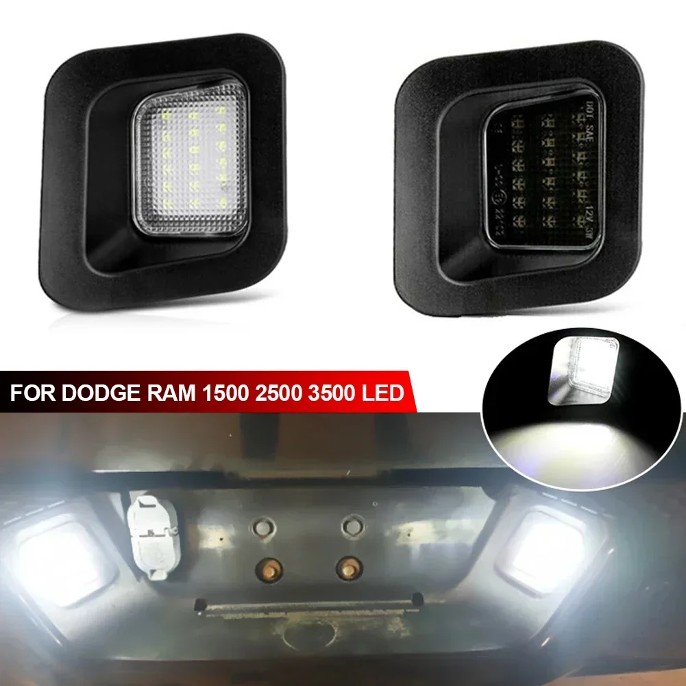 For Dodge RAM 1500 2500 3500 3rd&4th Gen 2003-2018 Car LED Number Plate Lamp White License Plate Light Assembly Signal Lamp