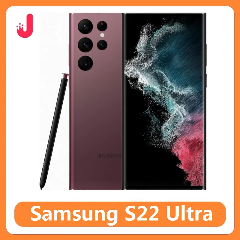 Samsung Galaxy S22 Ultra S908U S908U1 6.8" RAM 8GB ROM 128GB NFC S Pen Original 5G Usado S22U Teléfono Celular