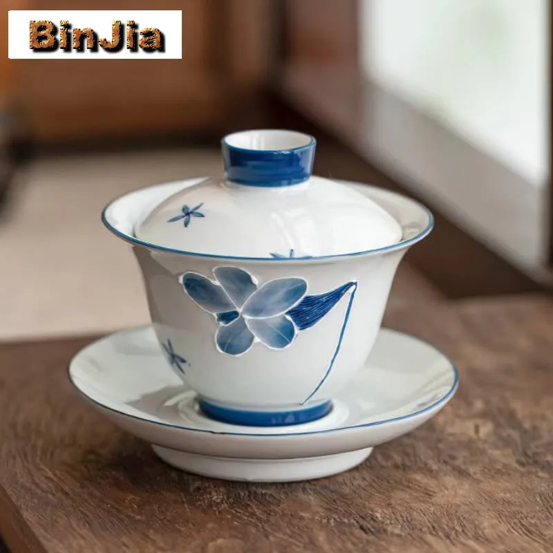 

130 мл ручная работа, резьба по ворсу, цветы лилии, Гавань, чайная варенька ручной работы, миска с крышкой, комплект, крышка, посуда, подарок