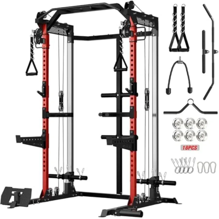 

Многофункциональный силовой тренажер Power Cage 2000LB с независимой двойной роликовой системой для домашнего спортзала, для кроссоверных тренировок с тросами