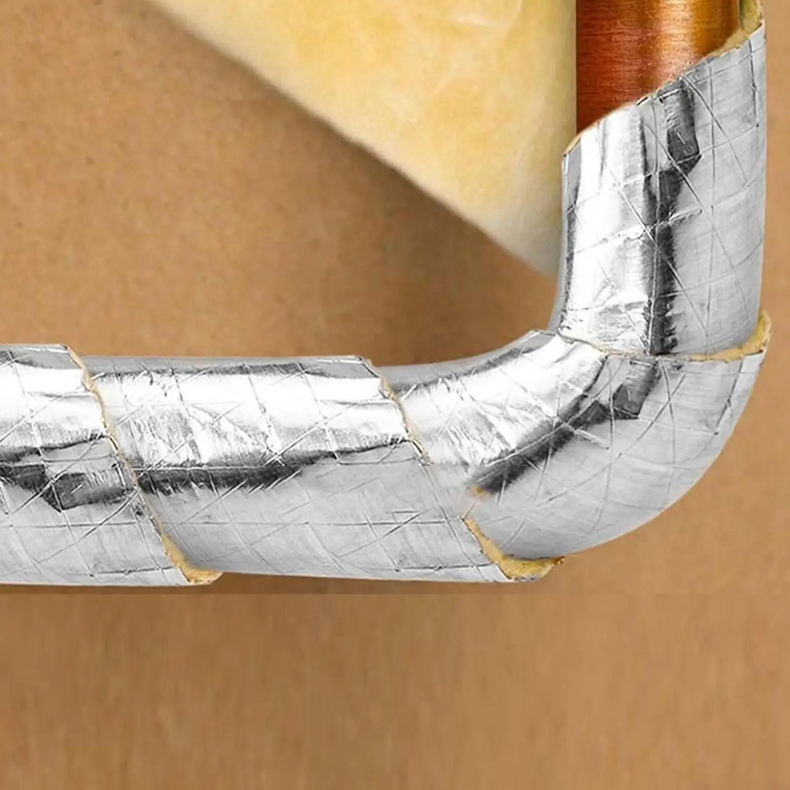 Pipe Insulation wrap Self Adhesive Glass Wool Tape Insulation Roll for HVAC AC Air Industrial Piping Hot Water Distribution