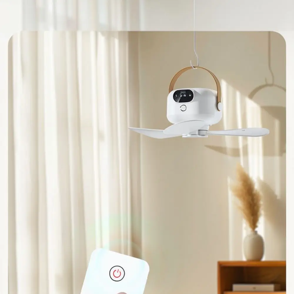 Rechargeable Small Hanging Fan Portable USB Cooling Cooler For Dorm Room Bed Tent Outdoor Travel Quiet Air Mover Fan