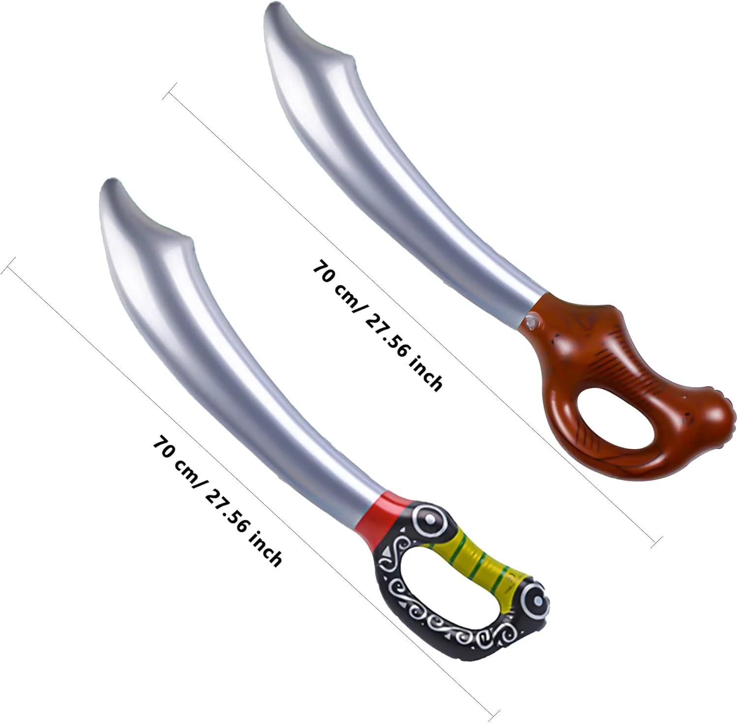 20/10 Pieces Inflatable Pirate Sword Inflatable Knife for Pirate Theme Party Birthday Pool Party Role Play Halloween Costume Accessories Stage Props Toys view 3