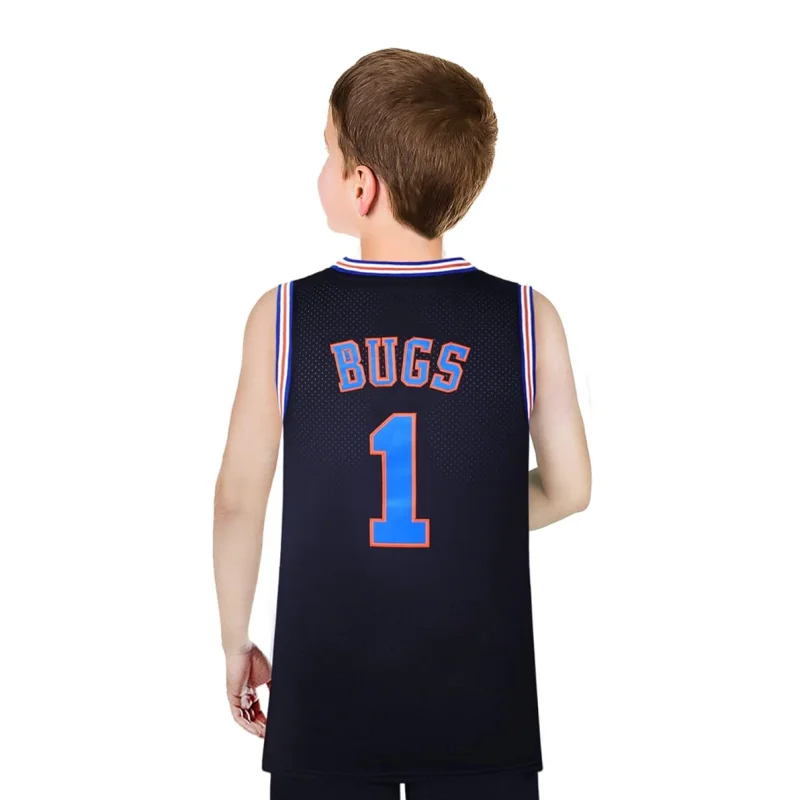 Film Space Jam Jeugd Basketbal Jersey Bugs Lola Tweety Taz Kind Sport Shirts Mouwloze Jongens Single Halloween Party Tops