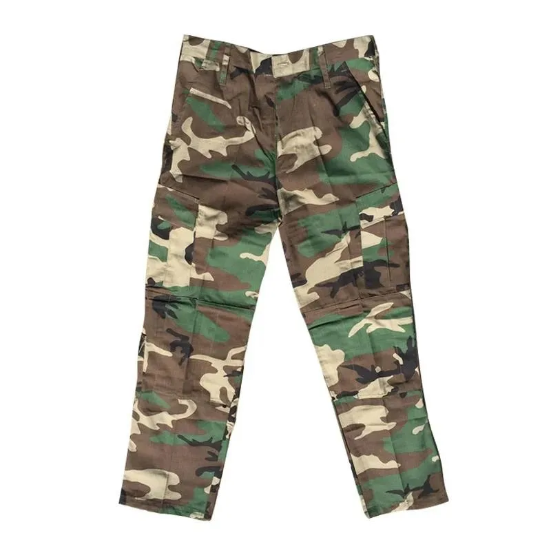 Tactical Outdoor Camo Pants Woodland Camouflage Hunting Training Hiking Cargo Trousers Replica CCU Style M81 view 2