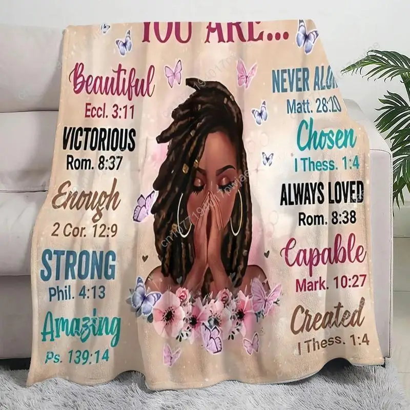 Slogan Print Throw Blanket Count Casual SoftBed Blanket Comfy Bedding for HalloweenDecor Air-conditioning Custom Blankets