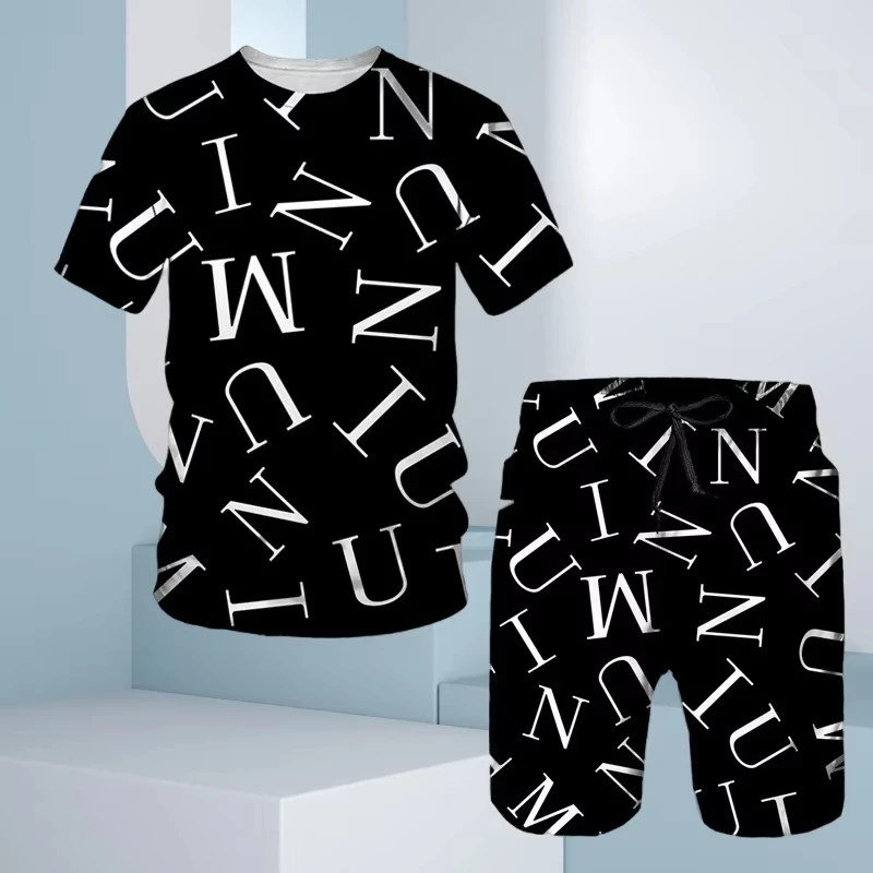 

3D Printing Summer Men's Tracksuit Women Oversized T-shirt Shorts Outfits Sets Kid Tracksuit Male Tshirt Set Men Tracksuit