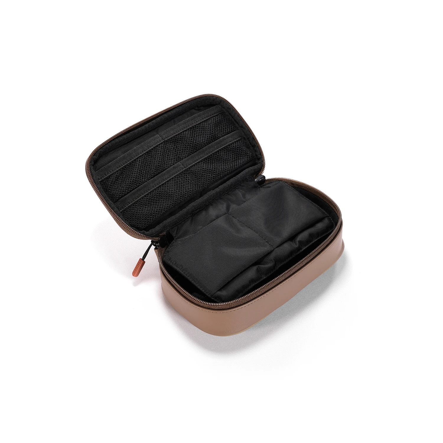 DD ddHiFi CZ180 Tragbarer HiFi-Aufbewahrungskoffer mit Verbundleder und individuellem YKK-Doppelschieber-Reißverschluss (Kaffeebohnenfarbe) – Detail 8