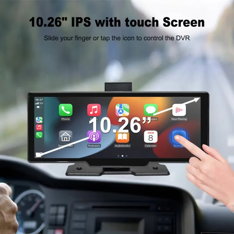 Portable 3 Channels Carplay Screen 10 Inch Suit for All Car Waterproof Car Multimedia Bluetooth CarPlay Touch Screen Car Radio