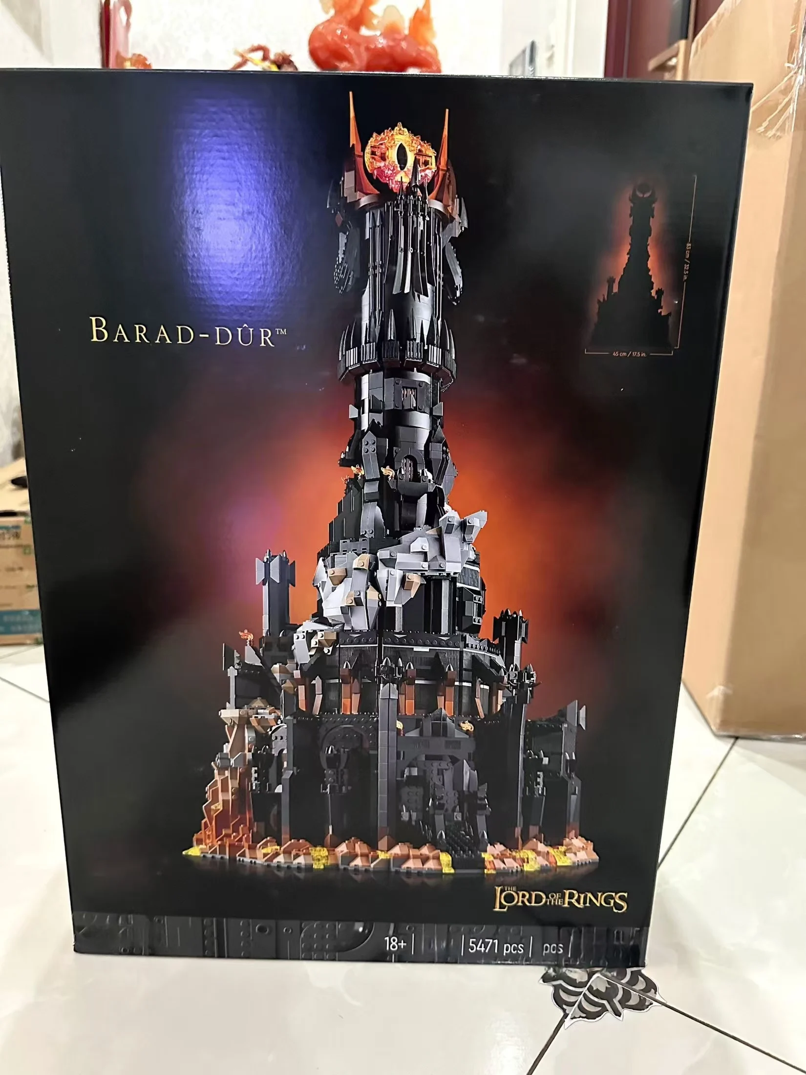 원래 상자 5471Pcs 새로운 10333 블랙 타워 다크 모델 빌딩 블록 키트 벽돌 크리 에이 티브 할로윈, 크리스마스, 생일 선물