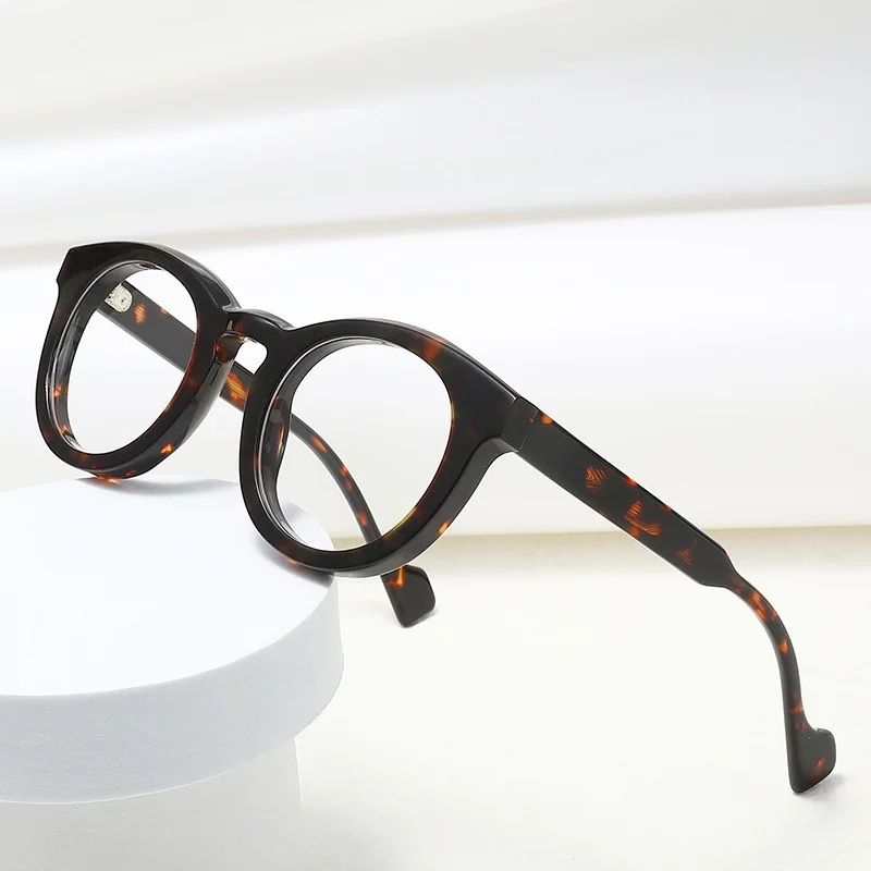 F · DRACON New Acetate Fiber Sheet Eyeglass Frame Retro Round Men's And Women's Eyeglass Frame High-quality G9904
