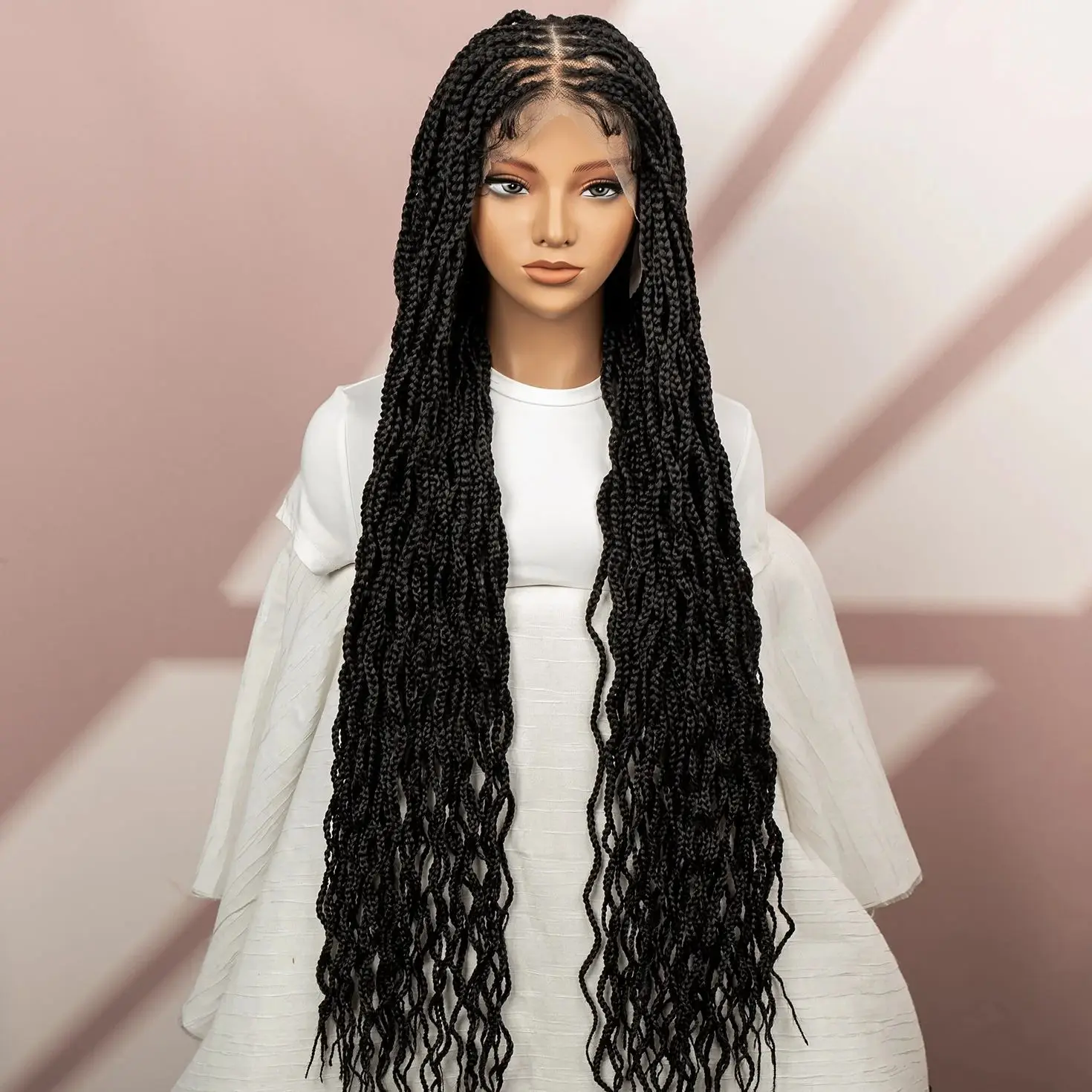 

Имбирный натуральный цвет, двойные кружевные синтетические плетеные парики для женщин, 36 дюймов, плетеный парик спереди, с детскими волосами, без узлов