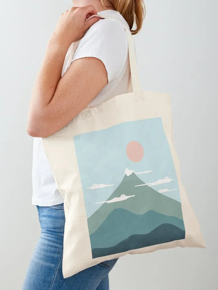 Cat Landscape 72B Tote Bag Reusable bags cute pouch bag Handbags women