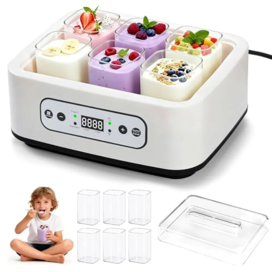 

Йогуртница Probiotic 36 часов с L. Reuteri, регулировкой температуры и таймером, для приготовления творога и йогурта, 6 стаканов, высокотемпературная