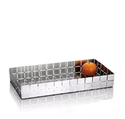 Star Style Hotel Restaurant Table Top Colorful Decoration Hammered Stainless Steel Dried Fruit Tray Set
