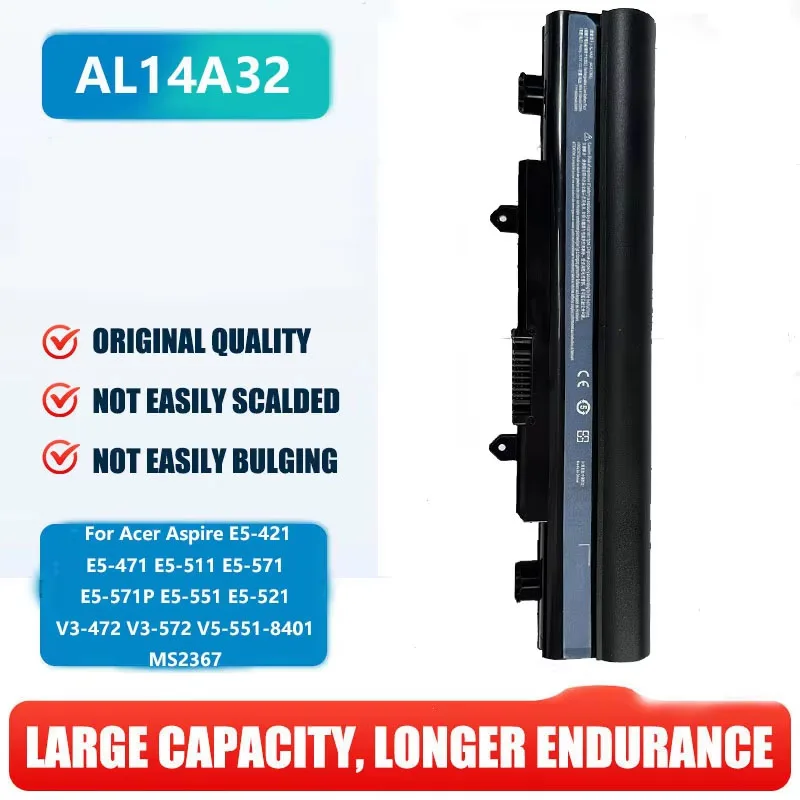 New AL14A32  laptop Battery For Acer Aspire E5-421 E5-471 E5-511 E5-571 E5-571P E5-551 E5-521 V3-472 V3-572