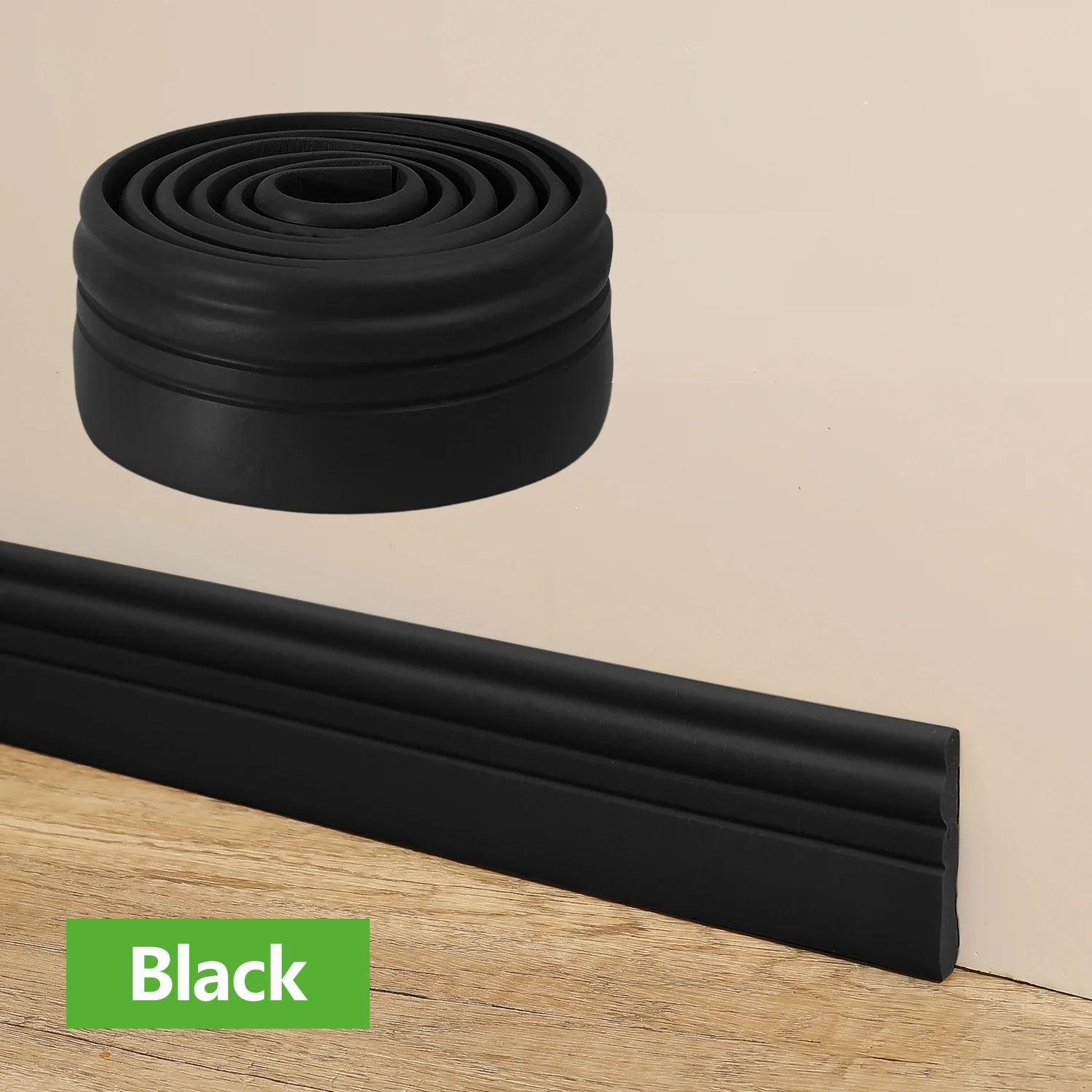 A Decorative Strip Made Of 500 Cm Self-Adhesive NBR Material, Suitable For Wall Skirts, Waistlines, And Baseboards.