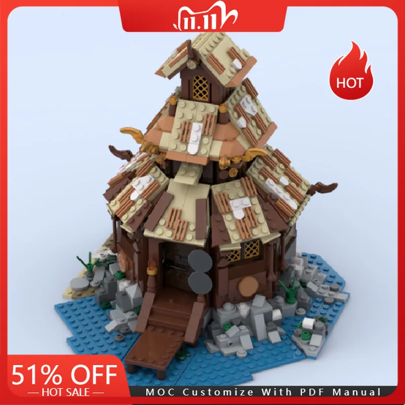 

985 Parts Medieval Temple Modular Model MOC Building Blocks DIY Sets Education Assembly Bricks Display Toys Kids Christmas Gifts