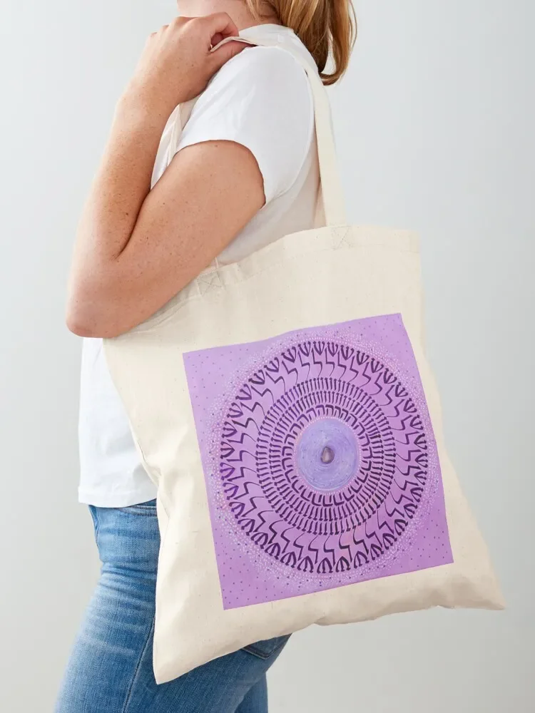 Mandala - Serenity Tote Bag shopping bags foldable bags luxury women Canvas hand bags Tote Bag