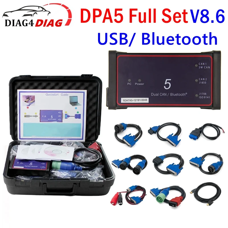 DPA5 Heavy Duty Truck Scanner  USB/Bluetooth Car Diagnostic Tool For Multi-brands Truck Support Multi-language