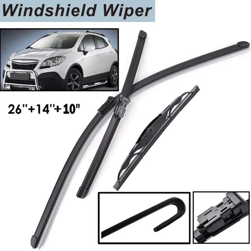 Front Rear Windscreen Wiper Blades For Opel Mokka Chevrolet Trax 2012 2013 2014 2015 2016 2017 Windshield For Buick Encore