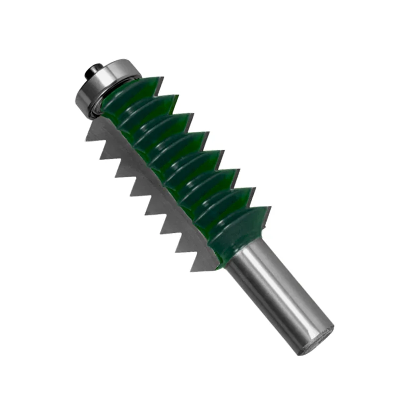 Multi-Tooth Forma Fresa, Green Router Bits, Face Mill, Carpintaria, End Mill, Shank, 12mm