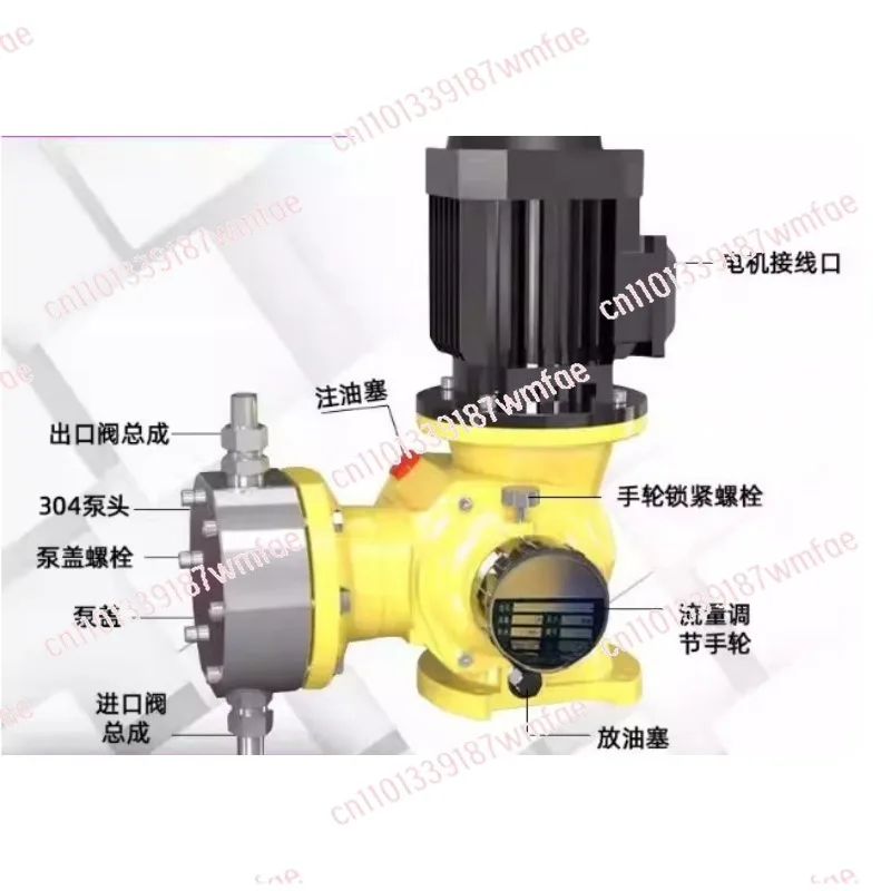 

Дозирующий мембранный насос GM с регулировкой для обработки кислотных и щелочных вод, а также для использования с PACPAM (ускорителем отверждения) и в качестве отвердителя.