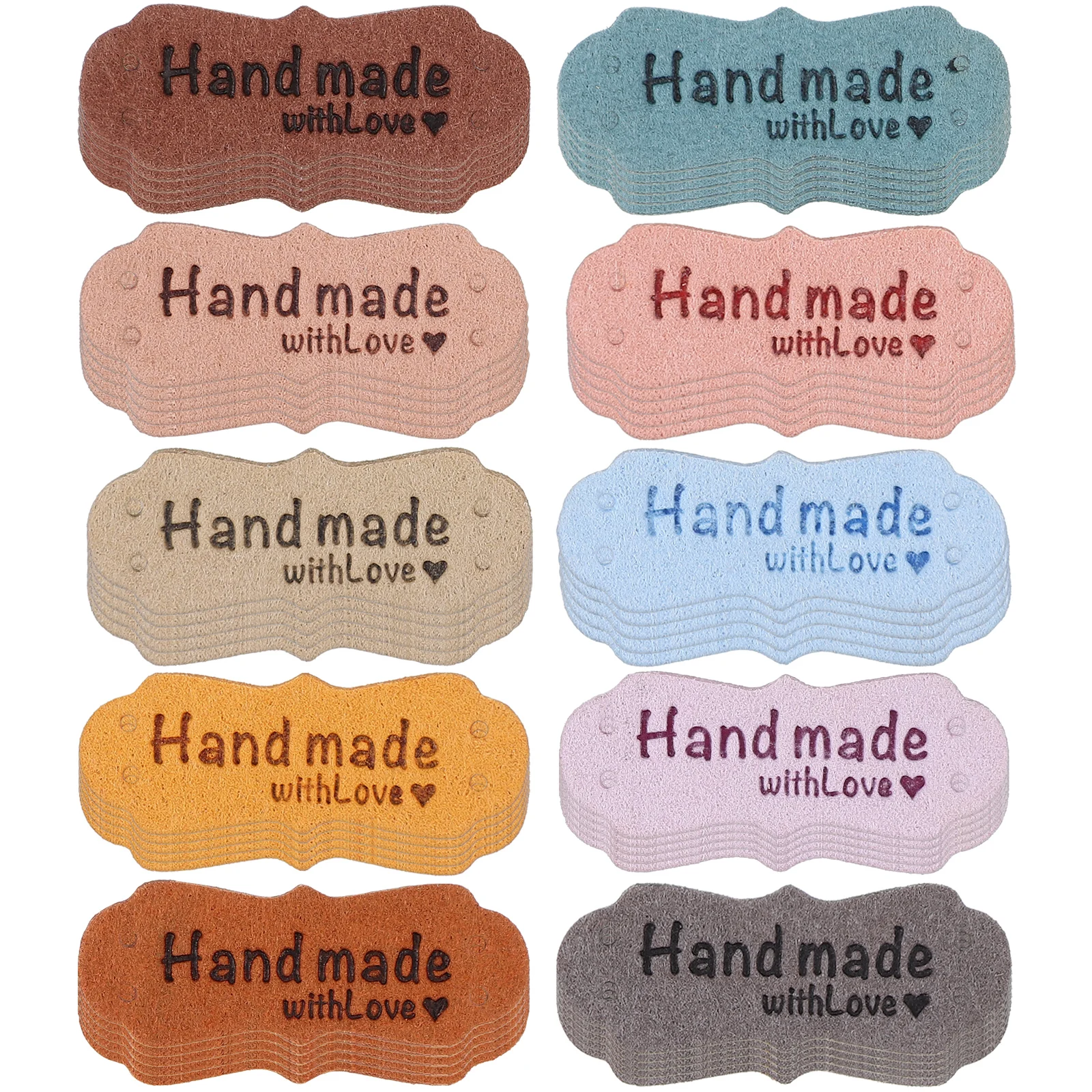 

50 Pcs Colorful Labels Premium H made Fabric Sewing Tags DIY Multifunctional Clothing Accessories Craft Supply