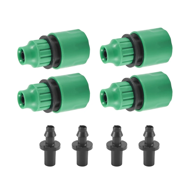 

Hot Garden Hose Pipe One Way Adapter Tap Connector Fitting For Irrigation 4-Pack