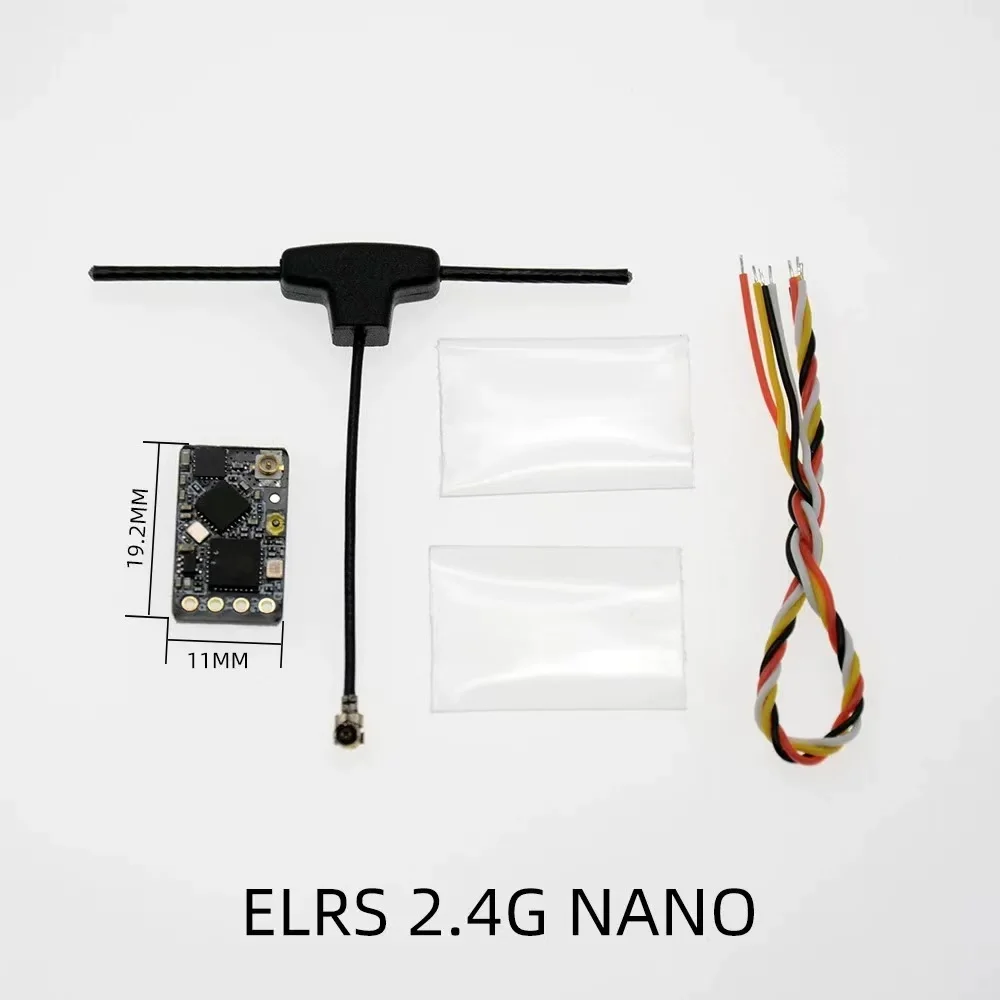 جهاز استقبال TKICFPV ELRS نانو - 915 ميجا هرتز | 2.4 جيجا هرتز، هوائي T، تحديث البرامج الثابتة WiFi، معدل تحديث 250 هرتز، لطائرات السباق بدون طيار FPV