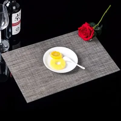 Europe Style Table Placemat Waterproof Decoration Mat Heat-Resistant Table Mat Bowl Dishes Coaster Tableware Mat for Table Black