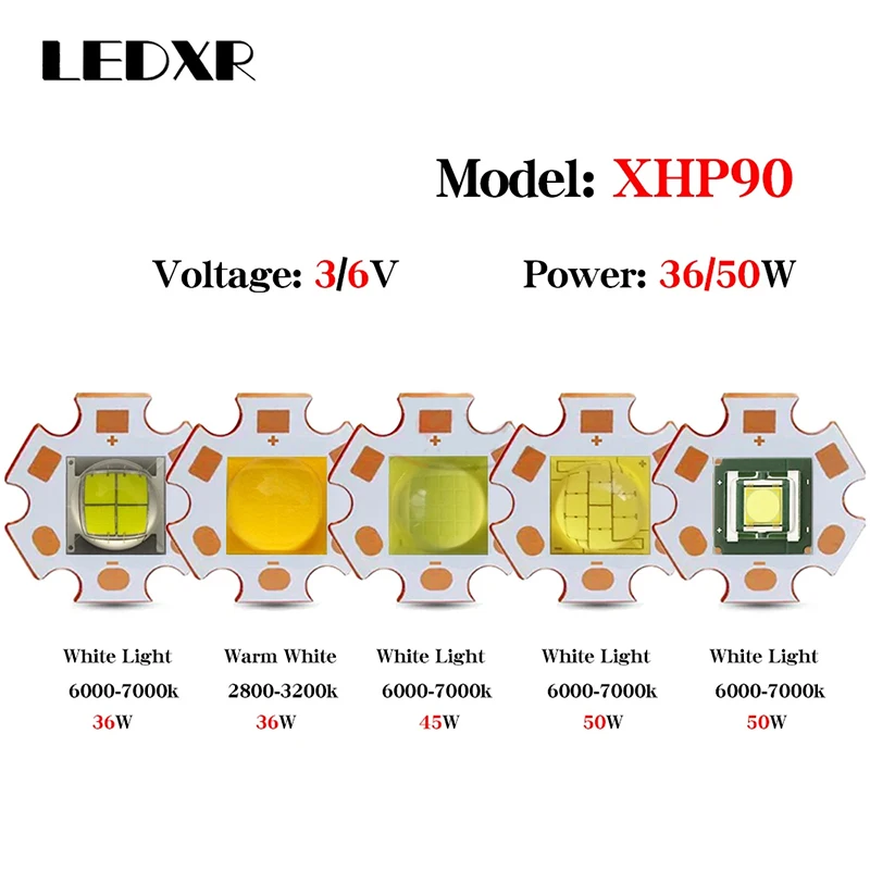 DC3V6V12V XML2 T6 XHP70 XHP90 LED COB zastępuje CREE 18W 36 w45w 50W do latarki światła samochodowe źródła światło do nurkowania