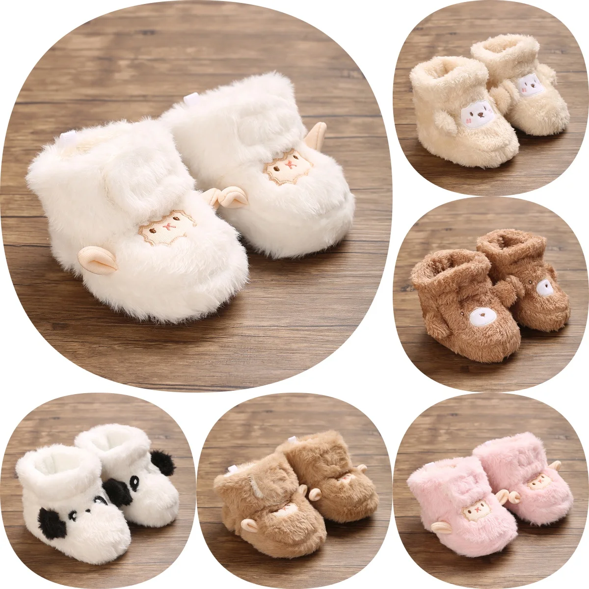 

Winter Baby And Baby Girl Warm Plush Baby Boots With Cute Cartoon And Comfortable Soft Soles Suitable For Newborns Aged 0-18M