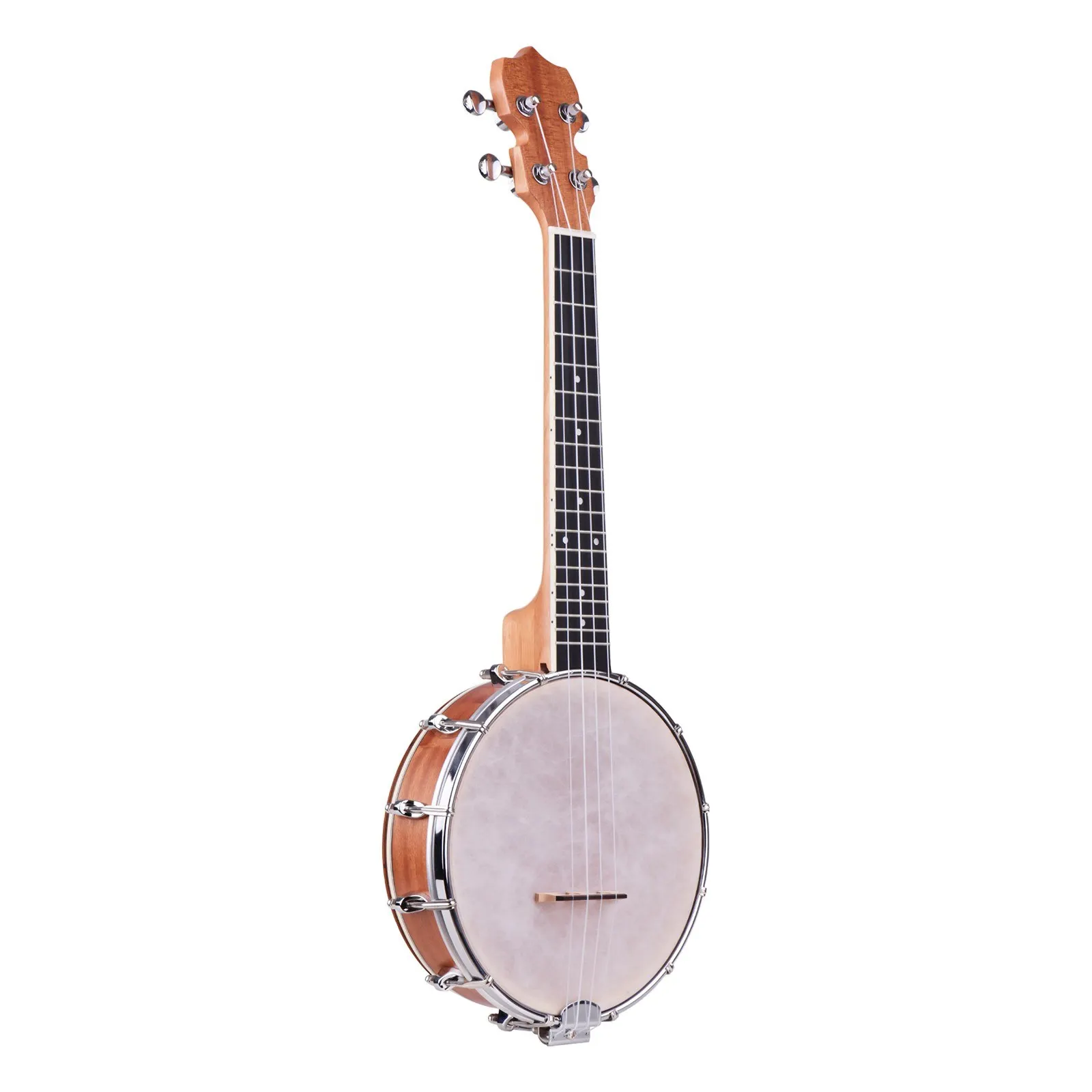 

23 Inch Resonator Banjo Uke 4 String Neck Technical Wood Fingerboard Material with