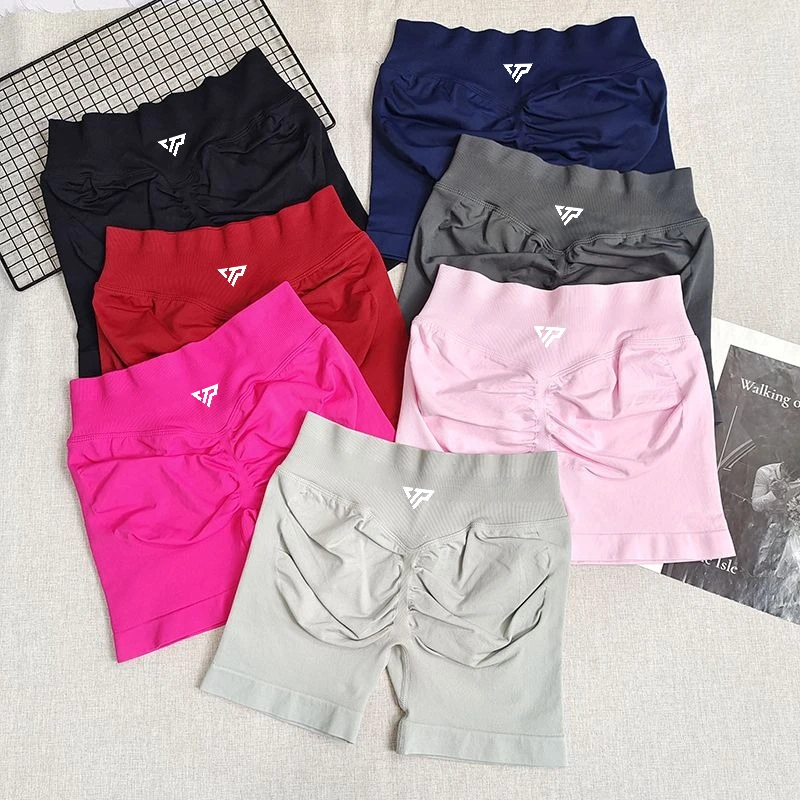 

KTP Recoil Scrunch Women's Fitness Seamless Shorts Gym Workout Yoga Cycling Low Ribbed Band Scrunch Butt Breathable Shorts