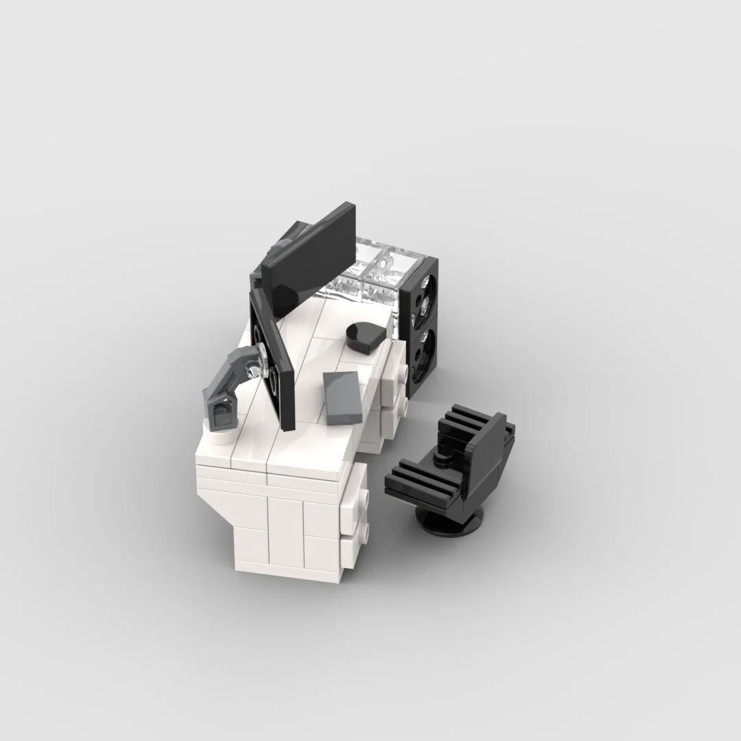 MOC Furniture Desktop Game Computer Table Desk Building Blocks Toys for Adult Assemble Bricks Parts Educational Toy Gift